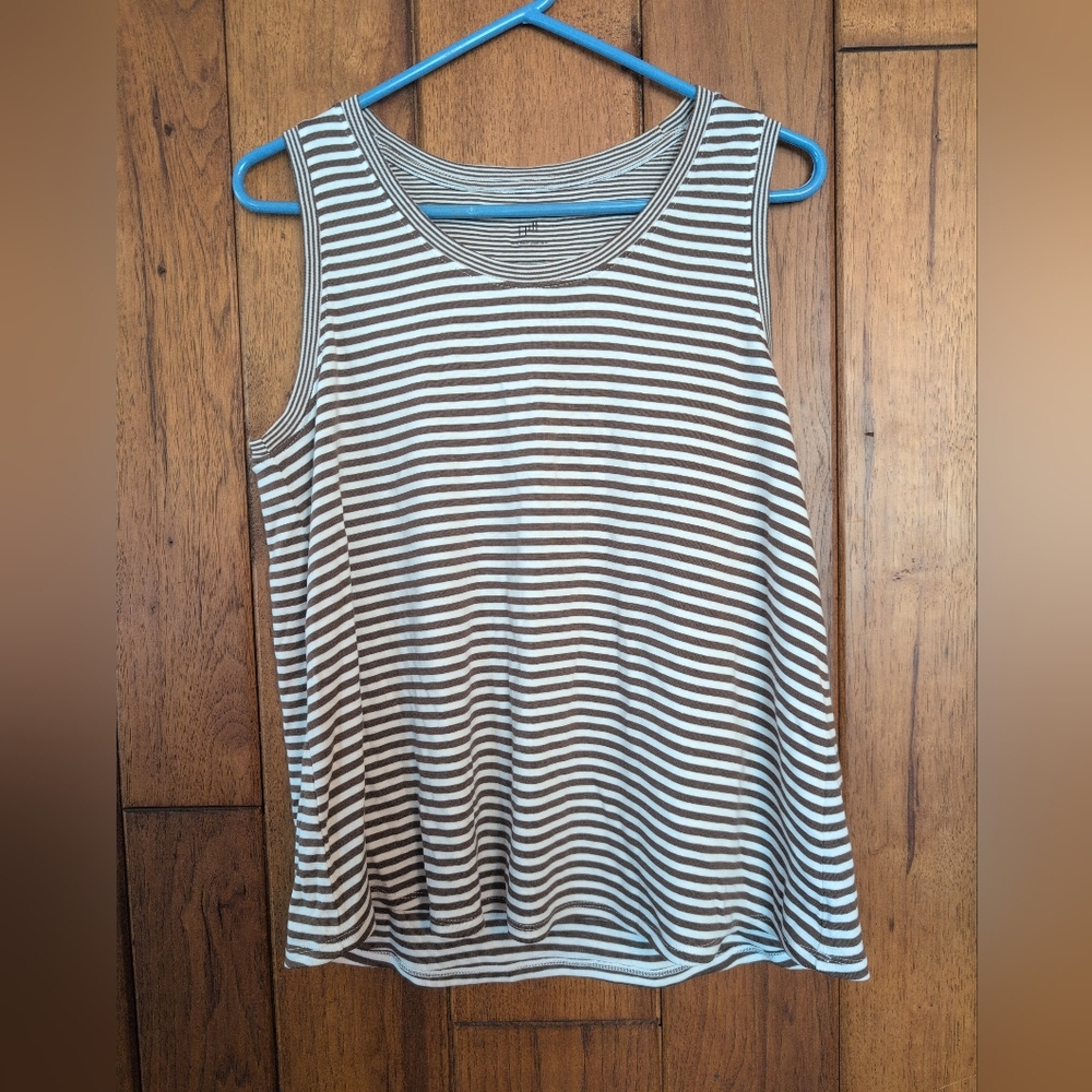 J. Jill Pima Back Pleat Tank Medium Petite